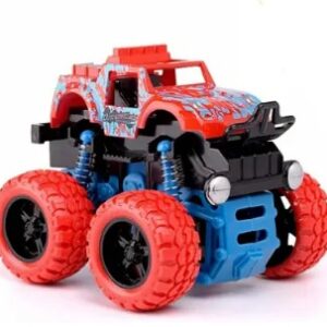 KOBBET 4x4 Monster Truck for Kids Friction Powered Stunt Car 360° Spin Action Pack of 1