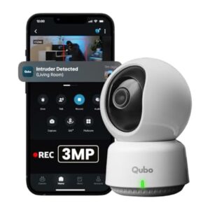 Qubo Smart 360° 3MP [2K] CCTV Camera Wi-Fi Indoor Home Security Cam