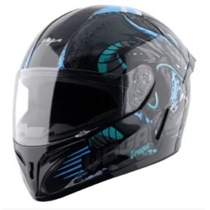 VEGA Voyager Dragoa Motorbike Helmet (Black Blue)