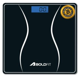 Boldfit Weight Machine for Home Digital Weighing Machine for Human Body with LCD Display Max Weight Capacity 180Kgs (Batteries Not Included)