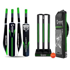 Cockatoo Destructor Complete Cricket Set Cricket Kit Combo Cricket Bat with 3 Stumps Wicket Set and 1 Tennis Ball