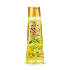 Emami 7 Oils in One Hair Oil Makes Hair 20x Stronger and Manageable Coconut Oil, Amla, Jojoba, Olive, Walnut, Argan & Almond Oils | 500 ML