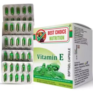 Vitamin E Oil FOR Face Hair Pimple Glowing Skin Nail Care (50 caps)