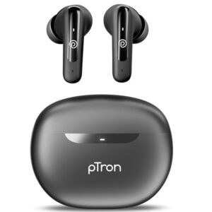 pTron Bassbuds Astra in-Ear TWS Earbuds w Stereo Sound, 34Hrs Playtime, Stereo Calls, Custom EQ, Mobile App
