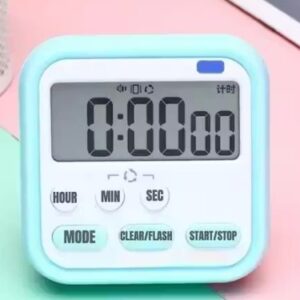 PACK OF 1 (BLUE) Digital Kitchen Timer & Stopwatch Countdown Large DigitsLoud Alarm