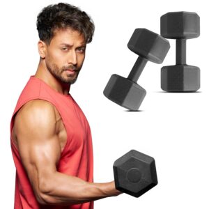 Slovic Dumbbell Set [5 Kg Each] Home Gym Dumbbells for Daily Workout Quality Fitness Equipment for Strength Training Non-Slip Coated Handle Perfect for Women & Men