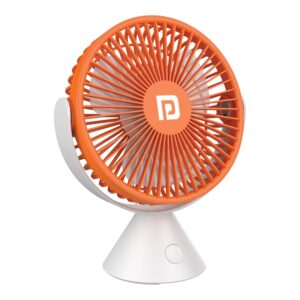 Portronics Aero Breeze Portable table Fan 178mm USB Rechargeable Fan 3 Speed Airflow Battery Powered Silent Operation 4 Hours Back Up
