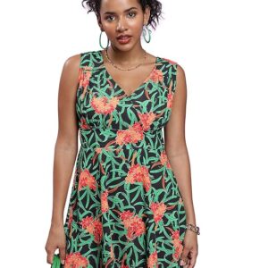 Tokyo Talkies Women Sleeveless V-Neck Printed Dresses Women Dresses Stylish and Casual