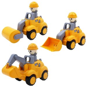 ToyBharat Push & Go Construction Toy Set (Pack of 3) – Loader Picker & Roller Safe & Durable for Kids 1–6 Years