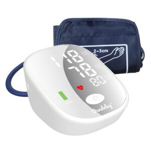 Accuracy – Oscillomtric measuring method with pressure accuracy ±3mmHg (±0.4KPa) Pulse: ±5%. Blood pressure range - 0mmHg~290mmHg(0.0KPa~38.7KPa) & comes with automatic pressuriziation by air pump as well as automatic exhaust method fixed row pressure reduction through solenoid valve. Perfect to track your health everyday. Quick and Efficient - Medical Level Accuracy Takes accurate measurement of your systolic + diastolic blood pressure along with pulse irregularities & heart rate quickly without hassle. Large Multicolour Display – Unique crisp bright LED digital screen for easy readings and a great visual experience. Can be used with the USB power port or with 4 X AA batteries (Batteries provided in the box). Also comes with sound broadcast of readings making it easy to use in the dark. Readings are WHO BP compliant and the device has colourful WHO indicator. Applicable range of armband – circumference 22cm to 32cm. No more manually recording your readings all the time. Support & Warranty- Our team of professionals is ready to help you with any problem 24/7. If you have problems with our Blood Pressure Monitor, please contact us directly. Enjoy a high-quality product with confidence.